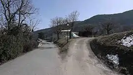 The road into the village of Pelonne