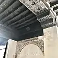 Remains of decoration in the vestibule of the building