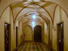 The corridor in the ground floor