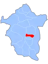 Enugu North (red) in Enugu State (blue)