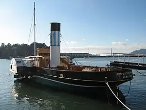 Eppleton Hall, a paddlewheel tugboat, in San Francisco