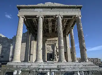 Ancient Greek Ionic columns of the Erechtheion, Greece, unknown architect, 421-405 BC