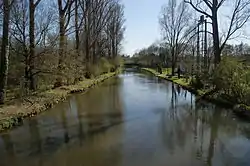 The Erft river in Bergheim.