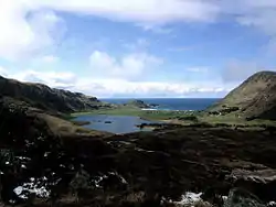 View of the village and shore