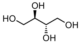 Skeletal formula of erythritol