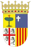 The current coat of arms of Aragon features four heads of Moors.