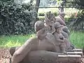 Sculptures in the garden of the Museum of Modern Art in Mexico City.