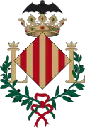 The two Ls in the coat of arms of Valencia (city) mark it as 'doubly loyal'.