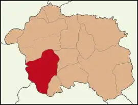 Map showing Seyitgazi District in Eskişehir Province