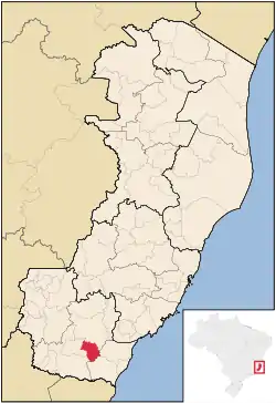 Location in Espírito Santo  state