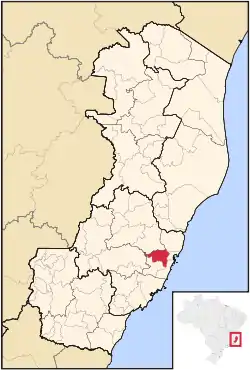 Location in the Espírito Santo