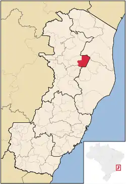 Location of Vila Valério