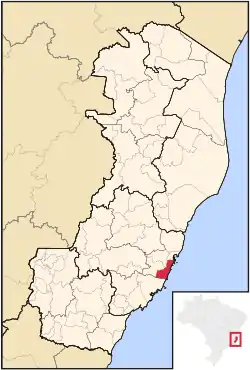 Location in Espírito Santo