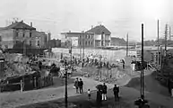 View from Freiheit: The underpass of the station was built around 1900 to enable grade-separated tracks