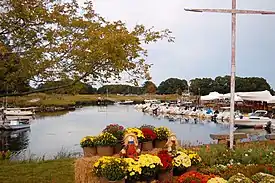 Essex in early autumn, showing the Essex River and surrounding wetlands