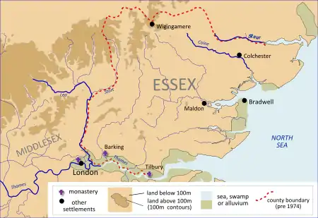 Location of Essex