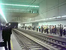 Line D platform at Trindade Station