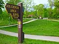 Dog park and signage