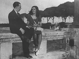 Jorge Luis Borges with Estela Canto in 1945