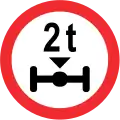 One axle weight limit