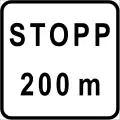 Distance to a stop sign