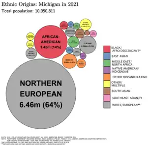 Image 41Ethnic origins in Michigan in 2021. (from Michigan)