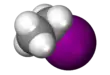 Spacefill model of ethyl iodide