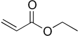 Skeletal structure of ethyl acrylate