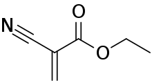 Ethyl cyanoacrylate, precursor to "super glue"