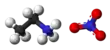 Ball and stick model of ethylammonium nitrate