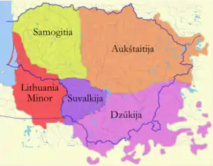 Image 124Traditional ethnographic regions of Lithuania proper (from History of Lithuania)