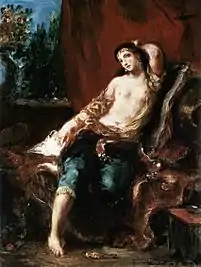 Image 2Odalisque (1857) by Eugène Delacroix, a painting with similar pose (from Nude photography)