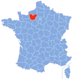 Location of Eure in France