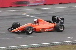 Gregor Foitek's 1989 Eurobrun being demonstrated at historic event at Hockenheim