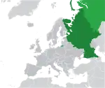 Map showing Russia in Europe