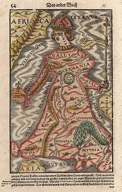 Image 4Europa regina in Sebastian Münster's "Cosmographia", 1570 (from History of the European Union)