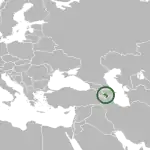 Map showing Artsakh in Azerbaijan