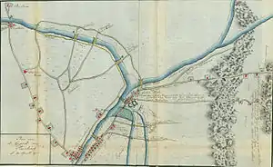 Plan of the Battle of Bound Brook by Johann von Ewald