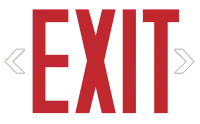 Red EXIT sign