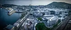 View of the city, centered on the Expo 2012 event hall (2012)