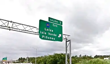 PR-26 exit to PR-187 in Isla Verde