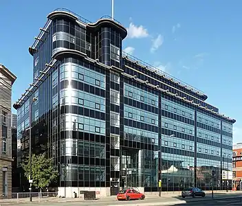 The futuristic art deco Daily Express Building