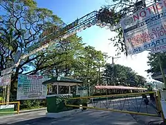 Welcome signage and entrance road of PSAU