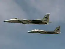 Two jets fly in formation