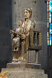 Romanesque - Madonna and Child Entroned, 12th century, walnut, silver, silvered copper and polychrome, Basilique Notre-Dame d'Orcival, Orcival, France