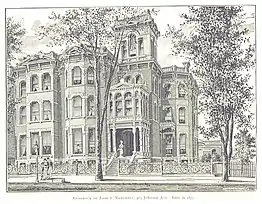 John S Newberry residence built in 1875 and designed by Gordon W Lloyd, was demolished in 1961.