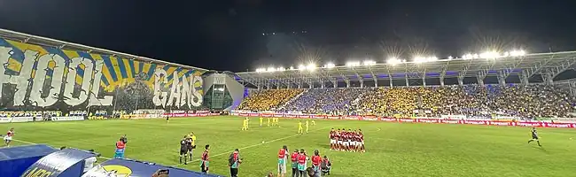 A derby match between Petrolul and Rapid București in the Liga I, August 2022
