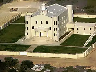 The main temple of the YFZ Ranch – FLDS Church in Eldorado, Texas, in 2006.