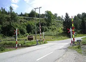 Railroad crossing on FV 408