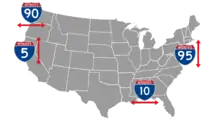 Odd numbers run north–south with numbers increasing from west to east, while even numbers run east–west with numbers increasing from south to north.